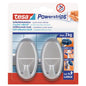 tesa Powerstrips Haken Large OVAL matt-chrom