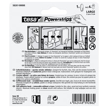 tesa Powerstrips L Metal Oval Hook, White