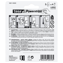 tesa Powerstrips Transparent Hooks, LARGE, transparent