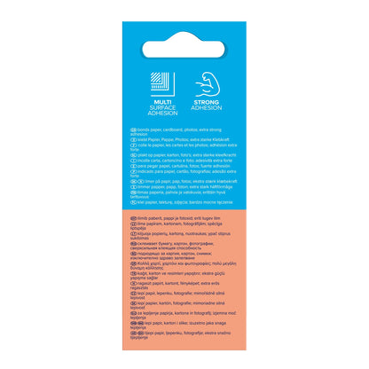 tesa GLUE ROLLER Permanent Disposable, 8.5 m x 8.4 mm, clear, in a hanging folding box