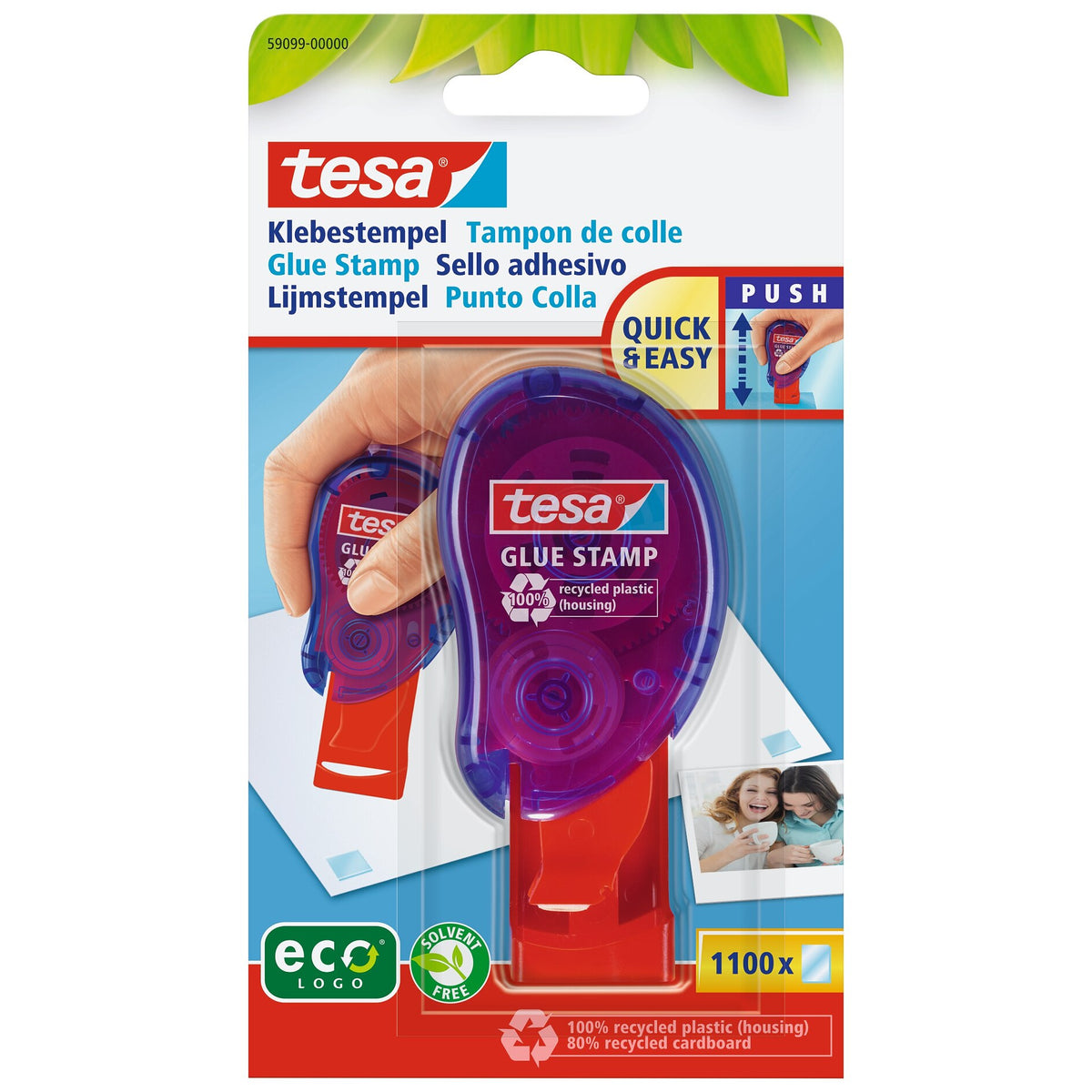 tesa ecoLogo Adhesive Stamps, Transparent