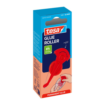 tesa GLUE ROLLER Permanent, transparent, refill, 14 m x 8.4 mm