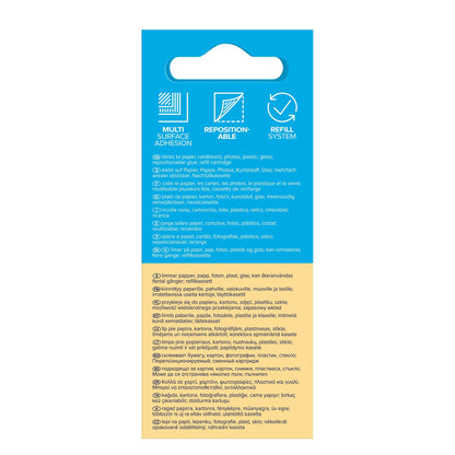 tesa GLUE ROLLER Non-Permanent, 14 m x 8.4 mm, clear, refill