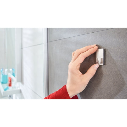 tesa Powerstrips Waterproof S Metal Square Hooks, White – Usage