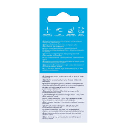 tesa CORRECTION ROLLER, white, in a hanging folding box, refill, 14 m x 8.4 mm