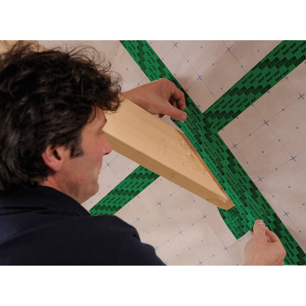 tesa Professional 60077 Vapor Barrier Tape, 25 m x 50 mm, green – Applications