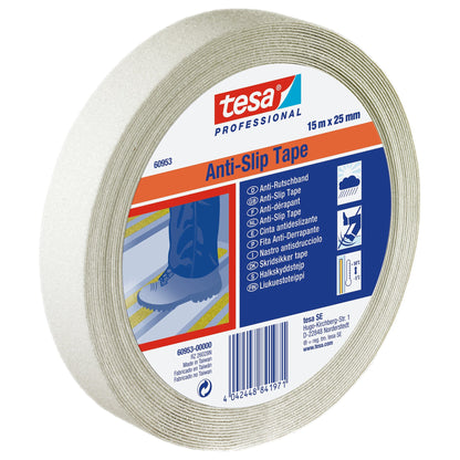 tesa Professional 60953 Fluorescent Anti-Slip Tape, 15 m x 25 mm, neon yellow