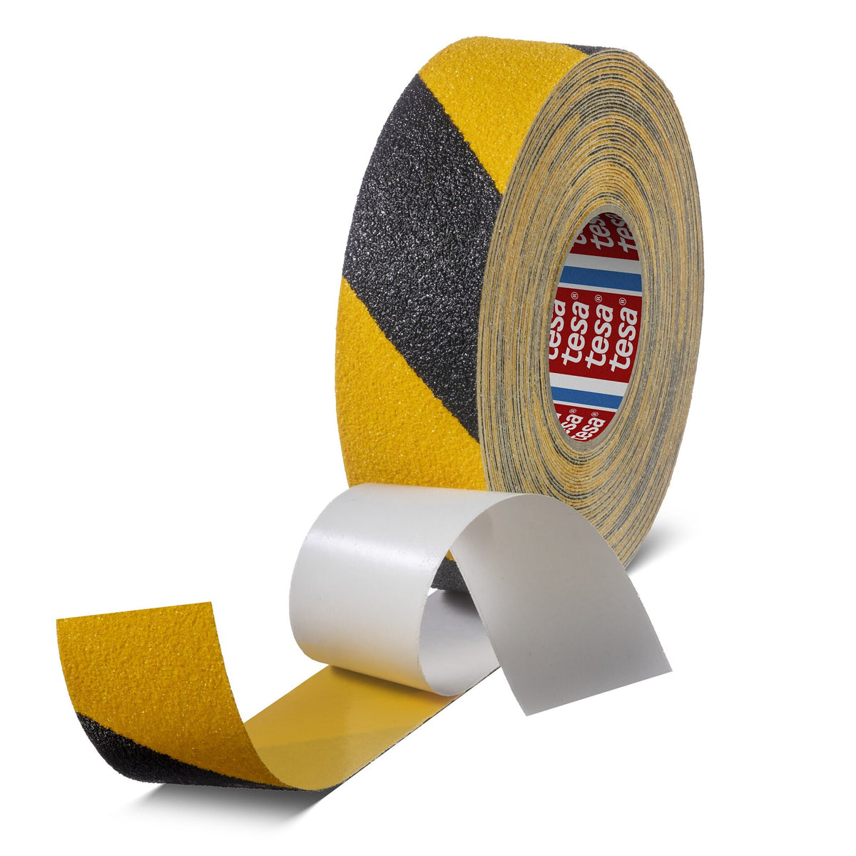 tesa 60954 Extra-Strong Anti-Slip Tape, 18 m x 50 mm, Black and Yellow