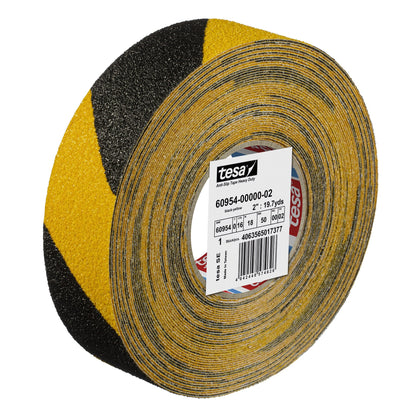 tesa 60954 Extra-Strong Anti-Slip Tape, 18 m x 50 mm, Black and Yellow