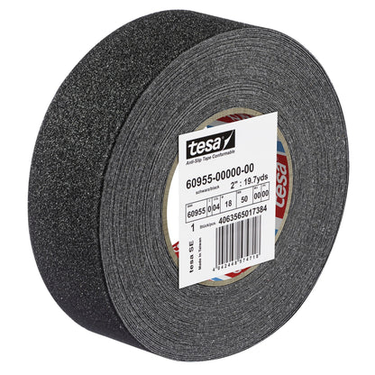 tesa 60955 Anti-Slip Tape, Extremely Flexible, 18 m x 50 mm, Black