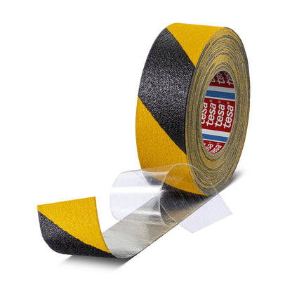 tesa 60955 Anti-Slip Tape, Extremely Flexible, 18 m x 50 mm, Black and Yellow