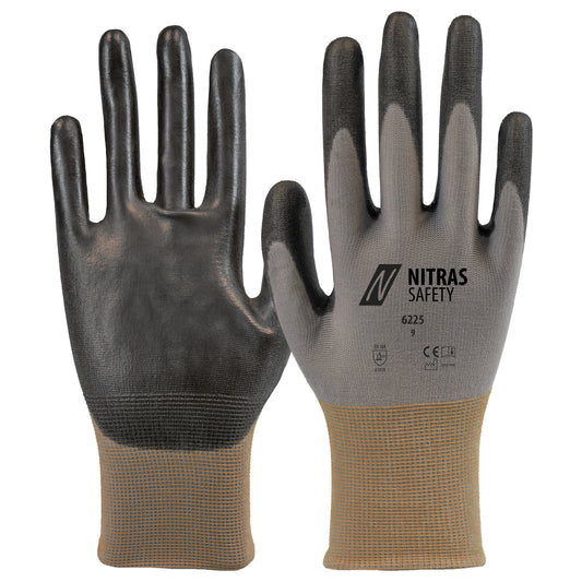 NITRAS assembly gloves, gray / black