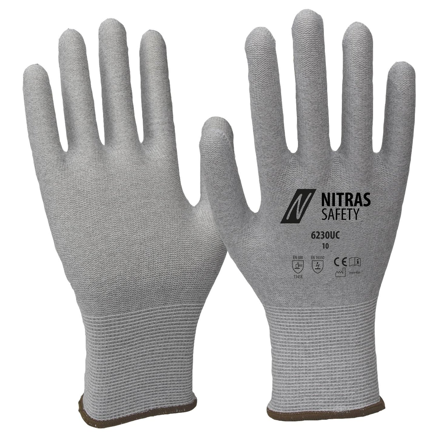 NITRAS Antistatikhandschuhe, grau