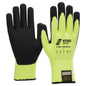 NITRAS TAEKI WINTER CUT, cut protection gloves, neon yellow / black