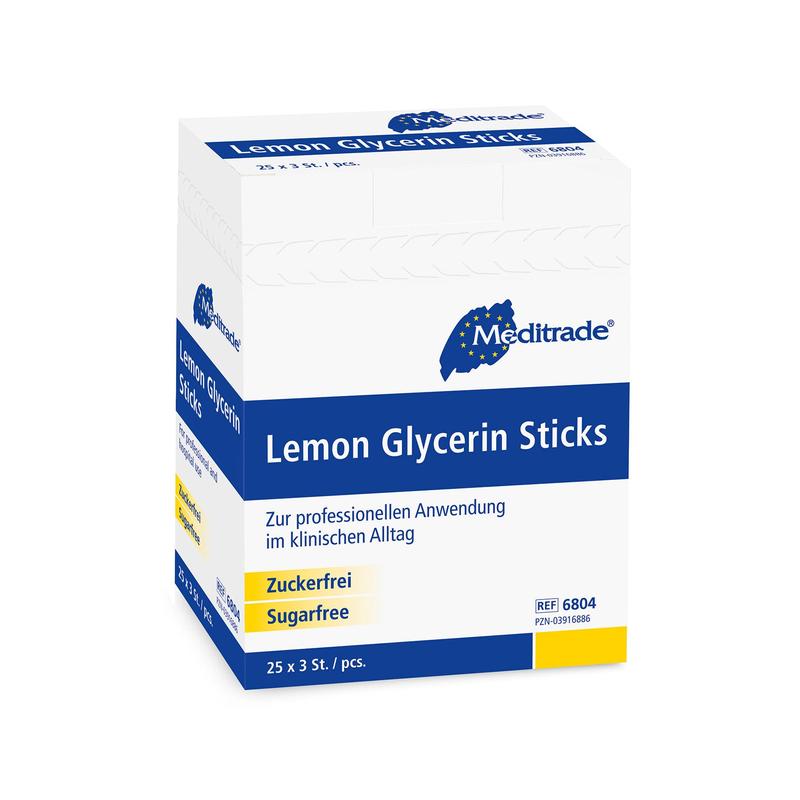 Meditrade Lemon Glycerin Stick | Packung (25 Stück)