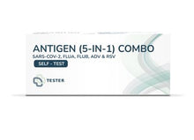 Medomics 5in1 Virentest – SARS-CoV-2, Influenza A/B, ADV & RSV - Schnelltest für Zuhause