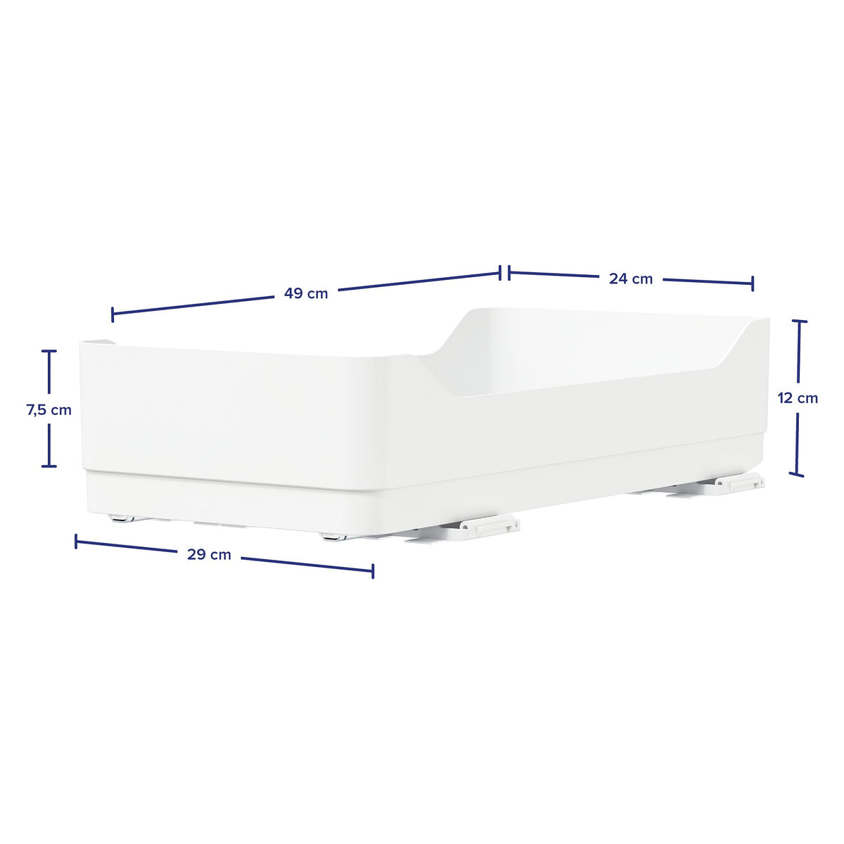 tesa Telescoping Kitchen Drawer, White