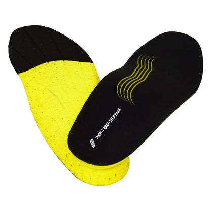 NITRAS ERGO STEP HIGH, semi-orthopädische Einlegesohle, schwarz / gelb