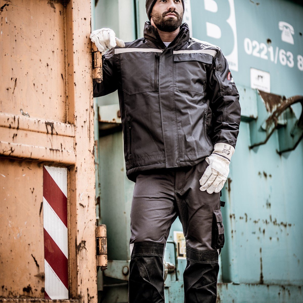 NITRAS MOTION TEX PLUS, Parka, anthrazit / schwarz