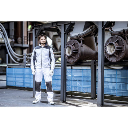 NITRAS MOTION TEX PLUS, Fleece-Jacke, weiß / grau
