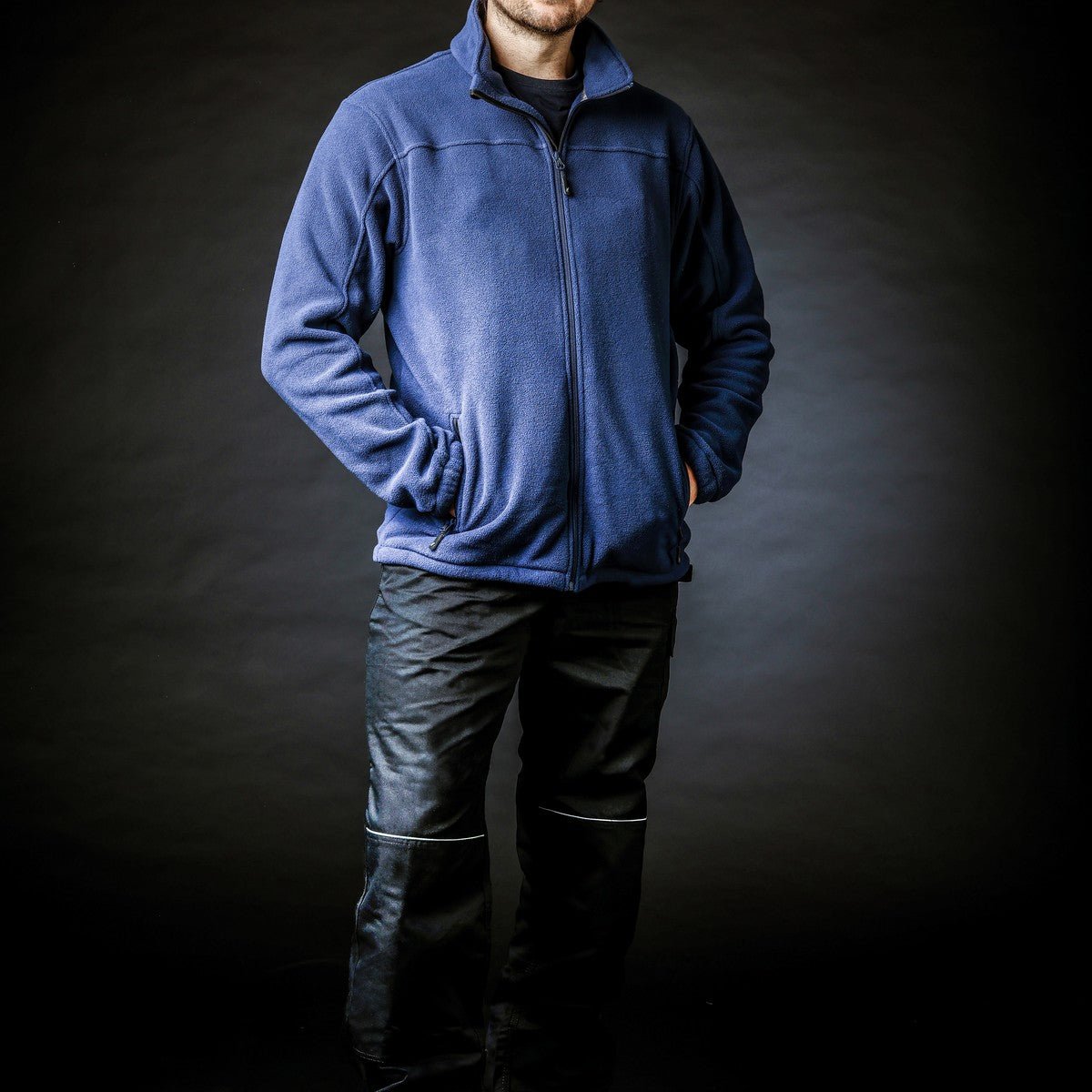 NITRAS MOTION TEX PLUS, Fleece-Jacke, marineblau