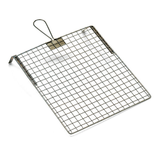 Das Nölle Profi Brush Farbgitter Metall, 26 x 30 cm, von Nölle Profi Brush Bürsten- & Pinseltechnik e.K., ist ein rechteckiges Metallgitter, das sich ideal für Malerarbeiten eignet, abgebildet auf weißem Hintergrund.