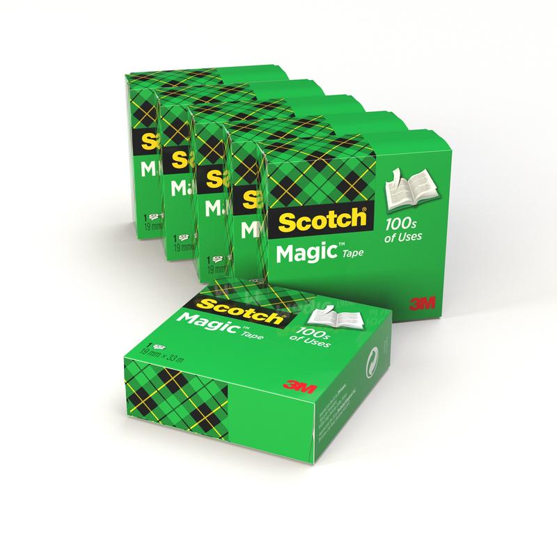 Scotch® Magic™ Unsichtbares Klebeband, 6 Rollen, 19 mm x 33 m | Packun ...
