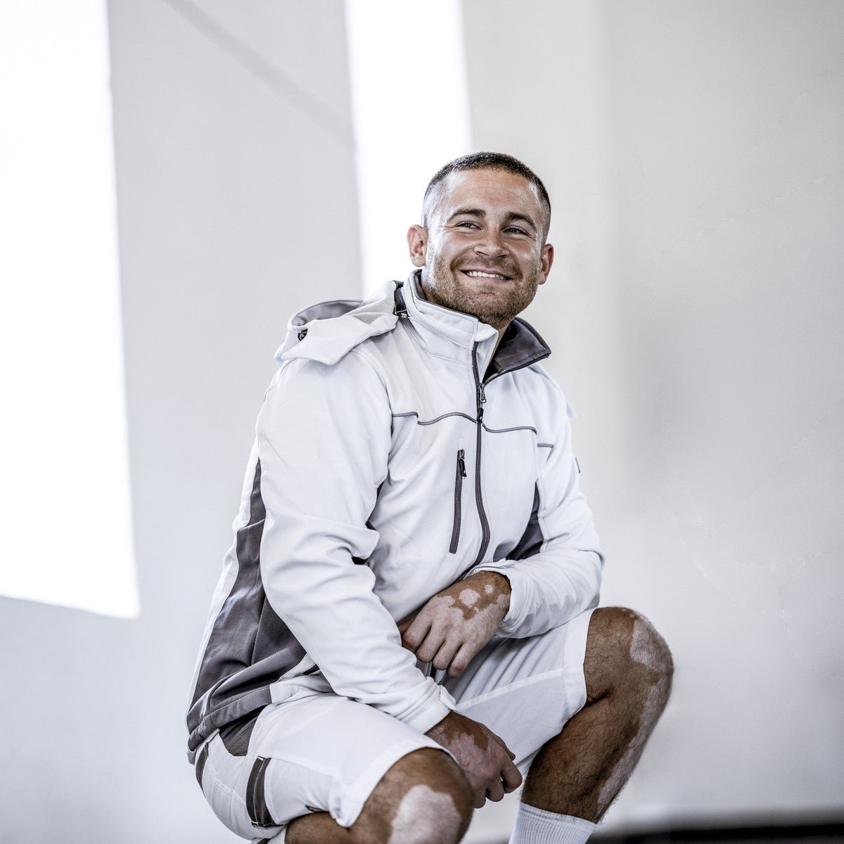 NITRAS MOTION TEX LIGHT, Softshelljacke, weiß / grau