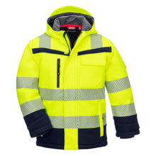 NITRAS MOTION TEX VIZ PLUS KIDS, Warn-Winterjacke, neongelb / marineblau