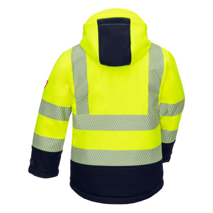 NITRAS MOTION TEX VIZ PLUS KIDS, Warn-Winterjacke, neongelb / marineblau
