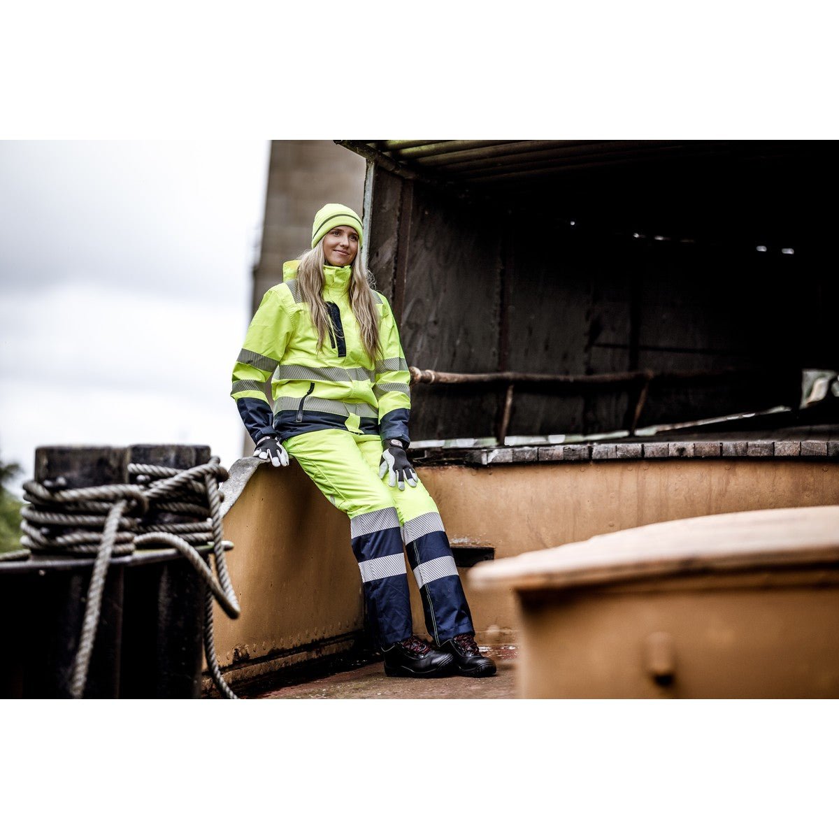 NITRAS MOTION TEX VIZ, lange Winter-Warnhose
