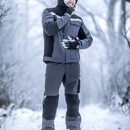 NITRAS DEXTER WINTER, Mechanikerhandschuhe, grau / schwarz