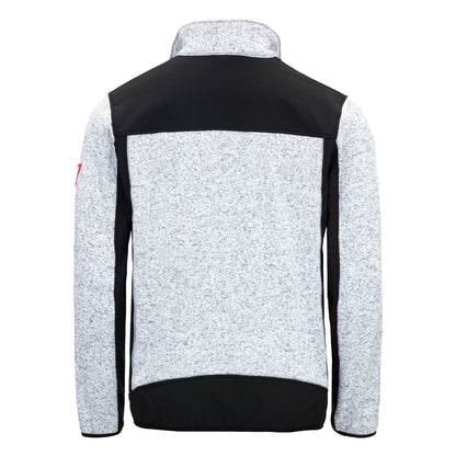 NITRAS MOTION TEX PLUS, Strick-Softshelljacke, hellgrau / schwarz