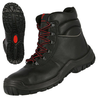 NITRAS POWER STEP MID+, S3 CI HI HRO Sicherheitsstiefel, hoch, schwarz
