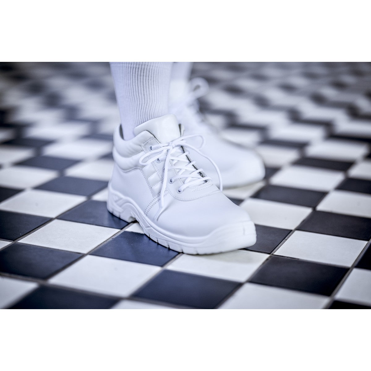 NITRAS CLEAN STEP MID, S2 Sicherheitsstiefel, halbhoch, weiß