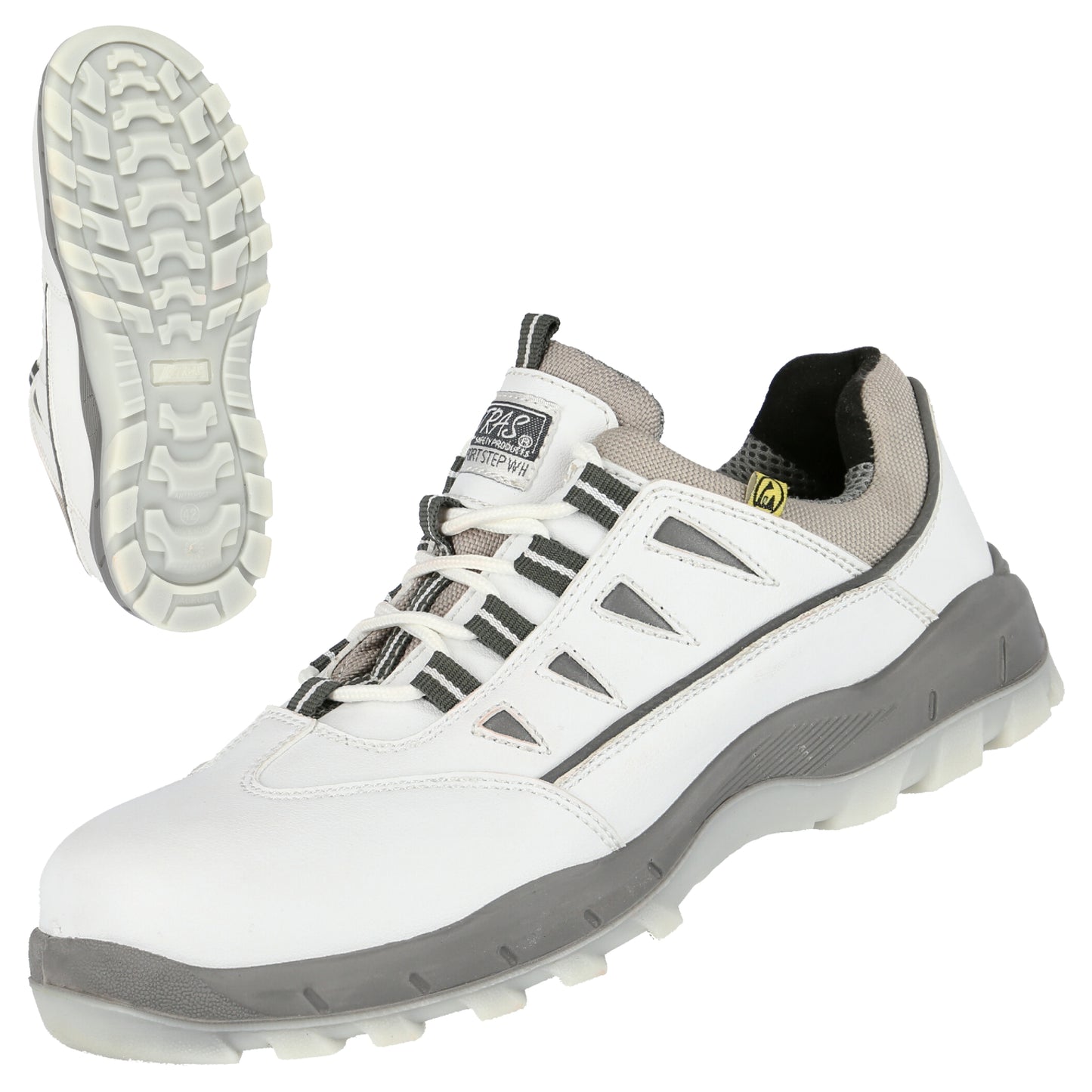 NITRAS SPORT STEP WH, safety low shoes, white
