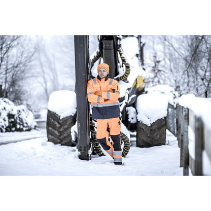 NITRAS MOTION TEX VIZ, Warnparka, neonorange / marineblau