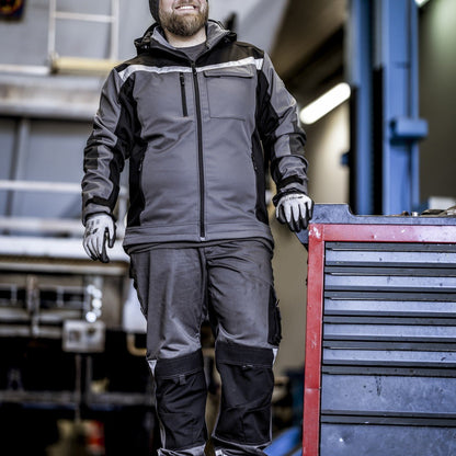 NITRAS MOTION TEX PLUS, Softshelljacke, grau / schwarz