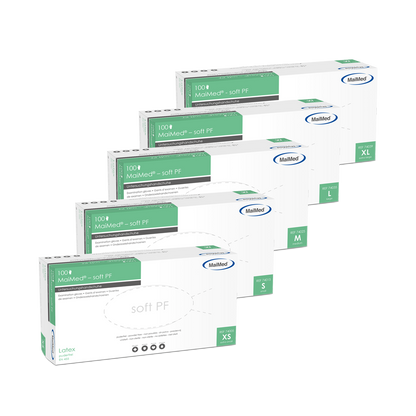 MaiMed-soft PF Latex-Untersuchungshandschuhe unsteril puderfrei 100 St./Box