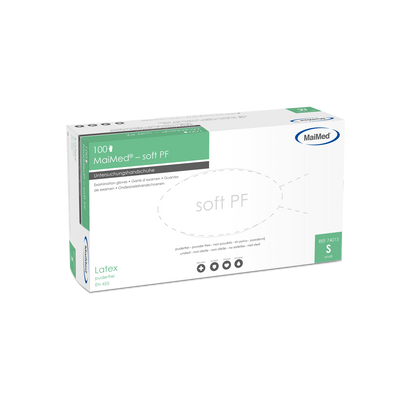 MaiMed-soft PF Latex-Untersuchungshandschuhe unsteril puderfrei 100 St./Box