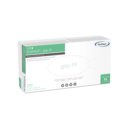 MaiMed-grip PF, non-sterile, powder-free latex examination gloves