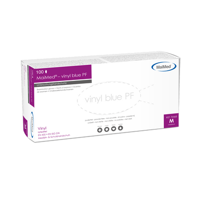 MaiMed-vinyl blue PF, non-sterile, powder-free vinyl examination gloves 100 pieces/box