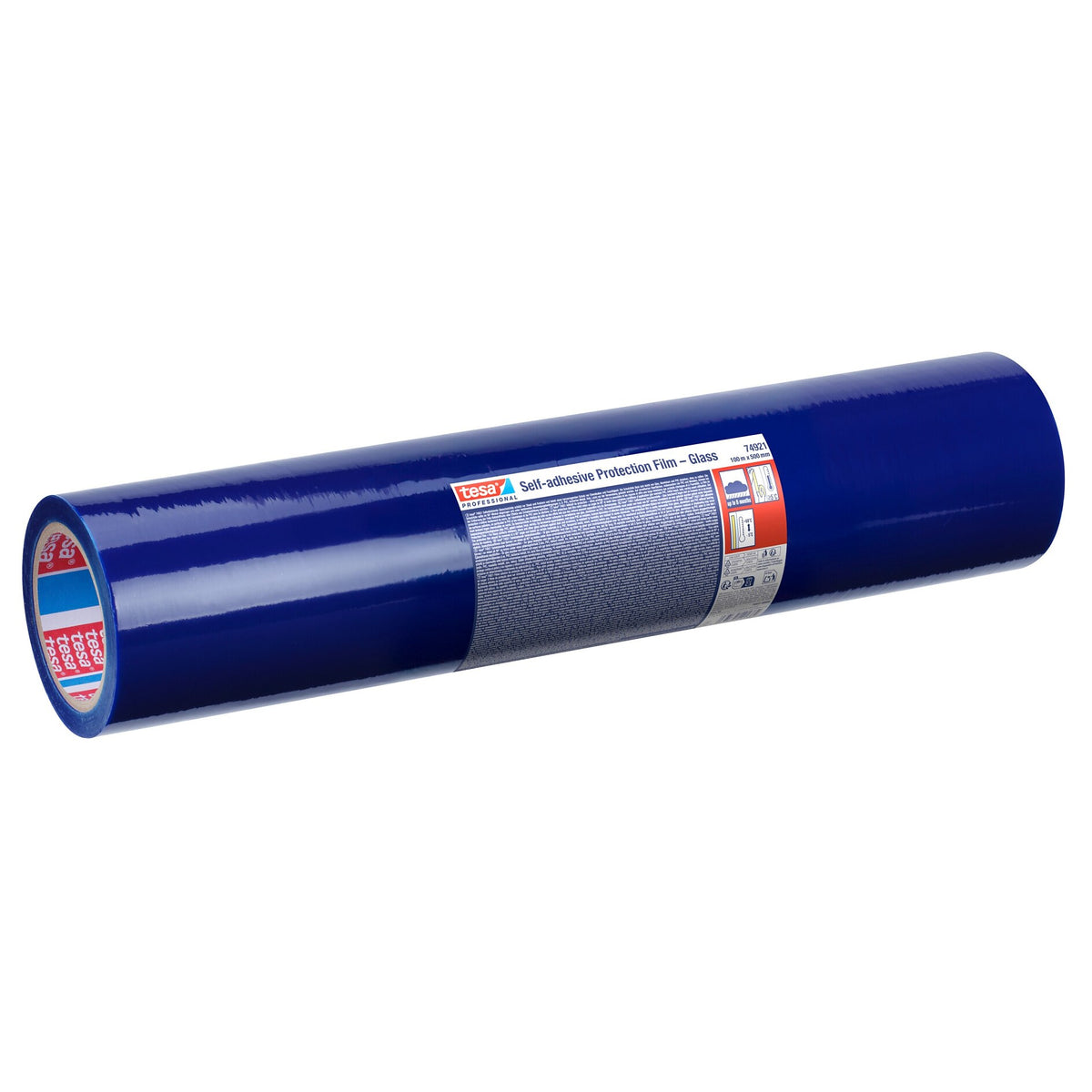 tesa Professional 74921 Self-Adhesive Protective Film – Glass, Blue, 100 m x 500 mm