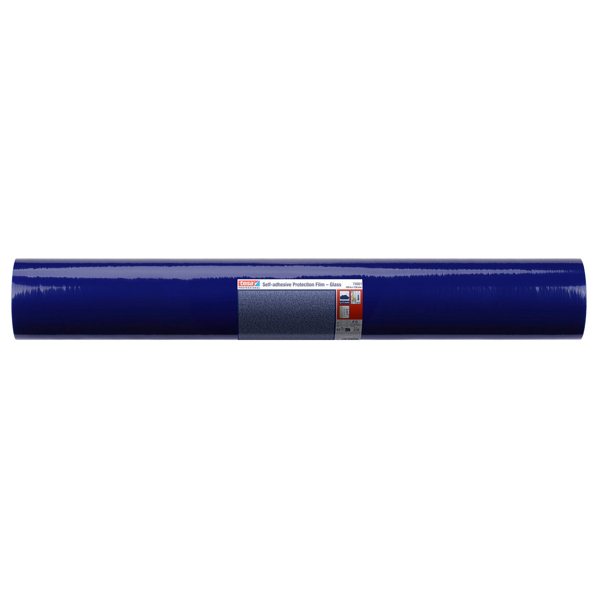 tesa Professional 74921 Self-Adhesive Protective Film – Glass, Blue, 100 m x 750 mm