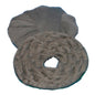 A rolled-up Inox steel wool pad (43 cm) from Diversey Deutschland GmbH & Co. OHG, thick and gray, is shown with a fanned-out end against a white background. This stainless steel pad effectively cleans and polishes stone floors and is reusable. Pack of 1.