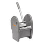 The TASKI Plastic Mop Bucket Wringer (Gray) from Diversey Deutschland GmbH & Co. OHG is a sturdy, durable mop bucket wringer with a built-in splash guard, designed to fit TASKI cleaning carts and efficiently wring water out of mop heads. Package contains 1 piece.