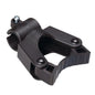 The TASKI handle holder for pipe mounting (20 mm) from Diversey Deutschland GmbH & Co. OHG is a black plastic clamp with a textured grip, a rounded hinge, and a metal bolt—ideal for manual pipe mounting (pack: 1 piece).