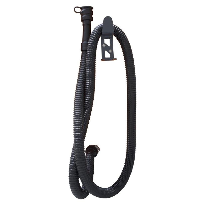 The large 3-meter drain hose from Diversey Deutschland GmbH & Co. OHG, designed for the swingo 4000 & 5000, features connectors on both ends and a wall mount on one end; ideal for professional cleaning. Package: 1 piece.