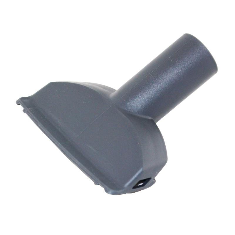 Die TASKI AERO Polsterdüse 38mm von Diversey Deutschland GmbH & Co. OHG ist ein grauer Staubsaugeraufsatz aus Kunststoff mit einer breiten, flachen Düse für die effiziente Reinigung von Polstermöbeln. Passend für TASKI AERO, Packung enthält 1 Stück.