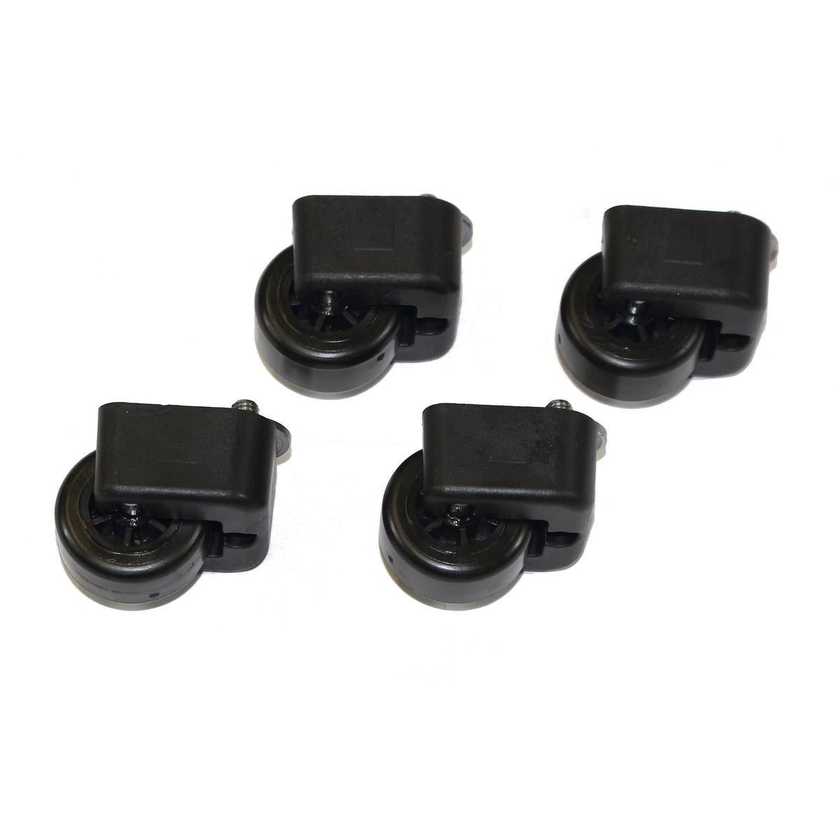The Diversey TASKI AERO BP Conversion Kit for Tank Vacuum Cleaners (1 piece) includes four black swivel casters with rectangular mounts for retrofitting or replacing the casters on your TASKI Aero BP tank vacuum cleaner.